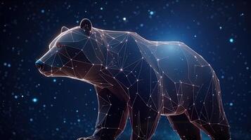 Ursa Majeur constellation, numérique art illustration, génératif ai photo