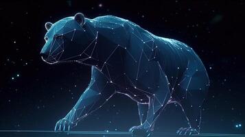 Ursa Majeur constellation, numérique art illustration, génératif ai photo