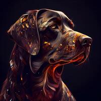 numérique illustration de une Labrador retriever dans une numérique art, ai génératif image photo