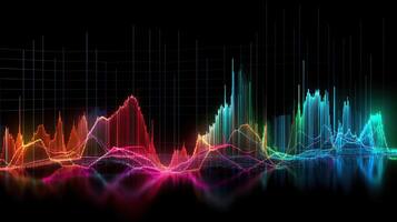 ai généré. ai génératif. la finance Stock forex graphique commercialisation argent tendance le volume le revenu aller en haut et bas. pouvez être utilisé pour illustration de une analyse la finance déclarations. graphique art photo