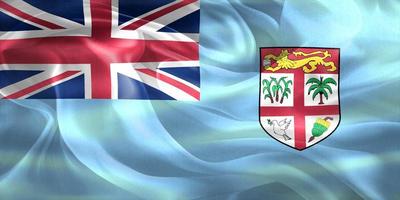 drapeau fidji - drapeau en tissu ondulant réaliste photo