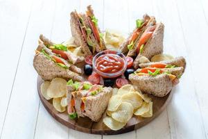 club pain grillé des sandwichs photo