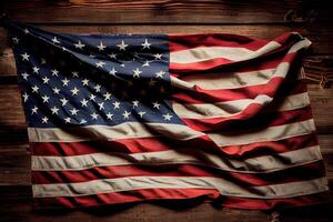 présidents journée. drapeau de uni États américain avec copie espace. génératif ai photo