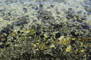 le Couleur de mer l'eau sur le méditerranéen côte. photo