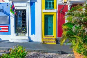 puerto rico coloré colonial architecture dans historique ville centre photo