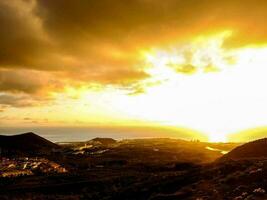 belle vue du coucher de soleil photo