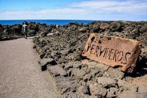 paysage dans lanzarote tropical volcanique canari îles Espagne photo
