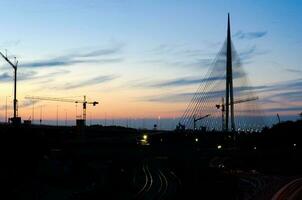 le coucher du soleil pont vue photo