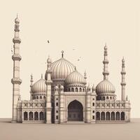 ai génératif magnifique luxe mosquée photo