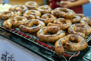 nord thaïlandais saucisse pour vente sur rue photo