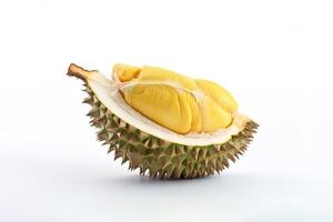 Roi de fruit, durian isolé sur blanc Contexte. ai généré photo