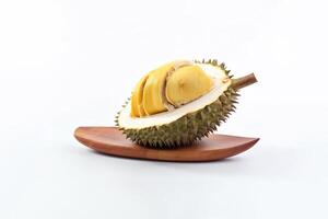 Roi de fruit, durian isolé sur blanc Contexte. ai généré photo