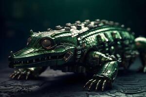 crocodile ou alligator robotique prototype, génératif ai généré La technologie photo