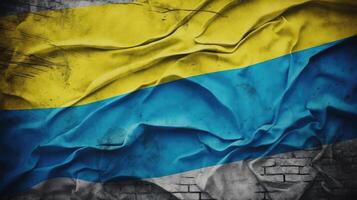 Ukraine drapeau . ai généré photo