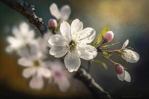 Frais Floraison dans printemps. ai généré photo