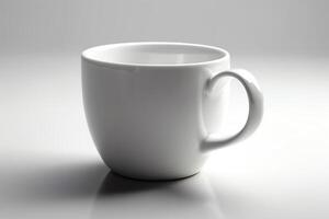 tasse sur friand blanc 1. ai généré photo