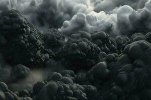 abstrait modèle avec noir cuir texture Contexte avec des nuages photo, dans le style de 8k résolution, foncé et sinistre, produire ai photo
