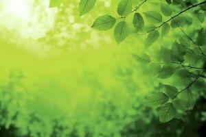 la nature de vert feuille dans jardin à été. Naturel vert feuilles les plantes en utilisant comme printemps Contexte couverture page verdure environnement écologie fond d'écran, produire ai photo