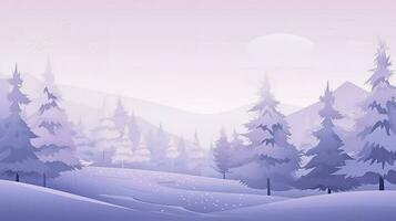 le neige paysage Contexte volonté faire votre Noël conception attractif, dans le style de lumière violet et lumière bleu, subtil Couleur variantes, générer ai photo