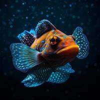 magnifique poisson sous-marin. illustration ai génératif photo