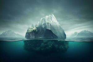 sous-marin iceberg glacier. produire ai photo