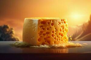 fromage fermer avec Soleil. produire ai photo