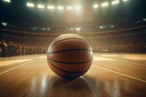 basketball Balle arène. produire ai photo