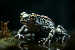 robotisé moderne grenouille. produire ai photo