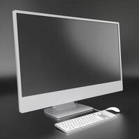 une blanc Vide ordinateur écran ai généré photo