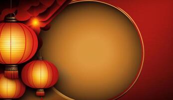 rouge chinois vacances Contexte. illustration ai génératif photo