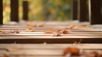 l'automne en bois Contexte. illustration ai génératif photo