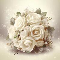 mariage floral bouquet. illustration ai génératif photo