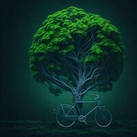 monde vélo journée éco vert transport concept ai généré photo