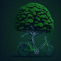 monde vélo journée éco vert transport concept ai généré photo