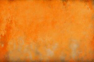 Orange l'automne arrière-plan, vieux aquarelle papier texture ai généré photo