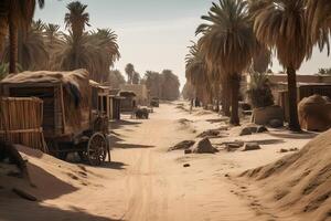 africain désert marché. neural réseau ai généré photo