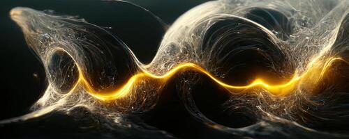 illusion ou rêve, innovation ou exploration, La technologie ou sci Fi. la physique quantum fluctuations 8k octane rendu ultra réaliste. numérique art bannière pour Jeu ou film. génératif ai photo