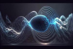 illusion ou rêve, innovation ou exploration, La technologie ou sci Fi. la physique quantum fluctuations 8k octane rendu ultra réaliste. numérique art bannière pour Jeu ou film génératif ai photo