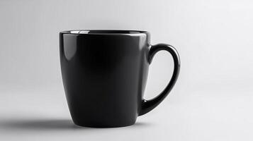 noir tasses. tasse maquette isolé sur blanc arrière-plan, génératif ai photo