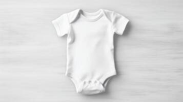 blanc enfant bref manche le maillot de corps. Créatif Ressource, ai généré photo