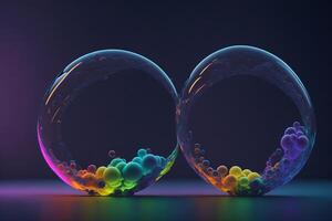 pente bulles Contexte ai généré photo