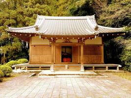 fermer vieux et ancien petit Japonais maison dans sépia marron photo