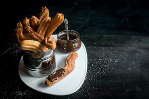 servi Churros et Chocolat tremper photo