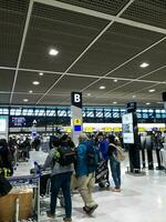 Osaka, Japon sur avril 8, 2019. photo de un immigration point de contrôle pour étrangers à kansai international aéroport kansai kokusai