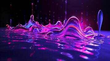 vibrant néon liquide Contexte. ai génératif photo