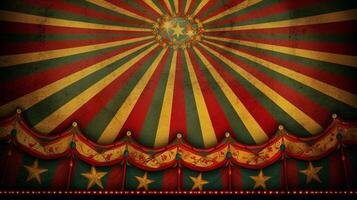 cirque Contexte avec vibrant couleurs et amusement personnages. ai génératif photo