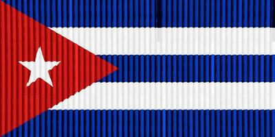 drapeau de Cuba sur une texturé Contexte. concept collage. photo