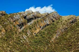 magnifique paysage de colombien andine montagnes montrant paramo type végétation dans le département de cundinamarca photo