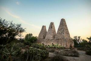 mien hacienda Père Noël Brigitte fours et cheminées dans minéral de pozos, guanajuato, Mexique photo