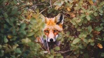 rouge Renard. illustration ai génératif photo